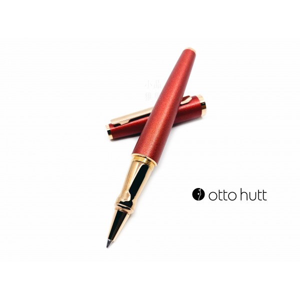 德國 OTTO HUTT 奧托赫特 時尚絨 | Design06 磨砂紅 鋼珠筆（玫瑰金夾）