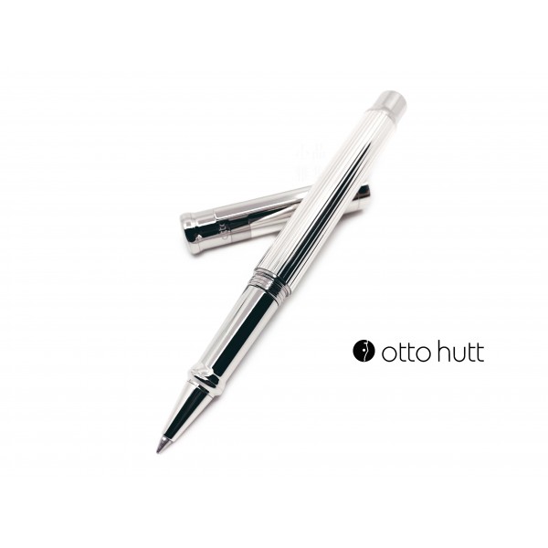 德國 OTTO HUTT 奧托赫特 精工藝 | Design04 直條扭索紋 925純銀 鋼珠筆