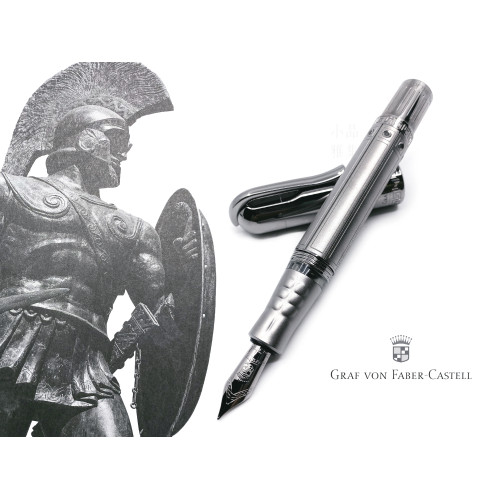 (預購商品）德國 Graf von Faber-Castell Pen of the year 2020年度限量筆 Sparta 斯巴達傳奇 限量310支 18K金 鋼筆（典藏銀白款）