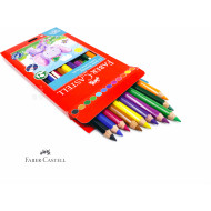 德國 Faber-Castell 輝柏 學齡兒童油性大六角無毒色鉛筆12色(111622) 德國 Faber-Castell 輝柏 學齡兒童油性大六角無毒色鉛筆12色(111622)