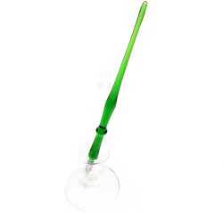 臺灣內灣 純手工 玻璃沾水筆（單色-透綠) 