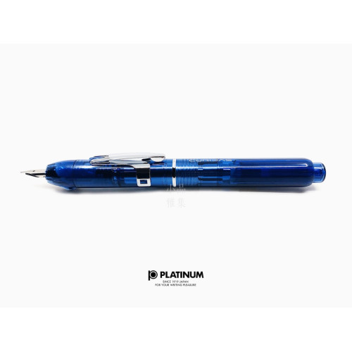 日本 PLATINUM 白金 CURIDAS 按壓式 鋼筆（Abyss Blue 深淵藍）