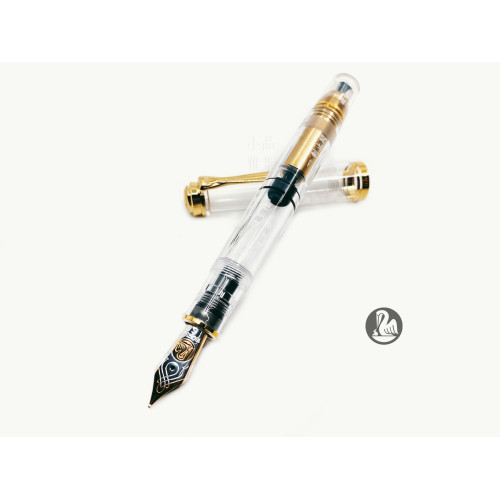 德國 Pelikan 百利金 18K金 M800 Demonstrator Traditional Chinese 限量 透明示範鋼筆（中文版）
