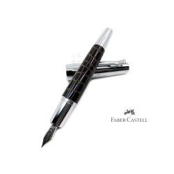 德國 Faber-Castell 輝柏 E-MOTION系列 天然樹脂 鱷魚紋 深褐色鋼筆(148354) 德國 Faber-Castell 輝柏 E-MOTION系列 天然樹脂 鱷魚紋 深褐色鋼筆(148354)