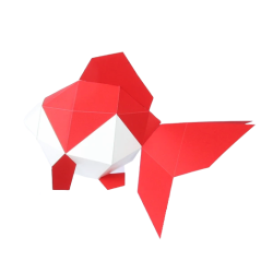 bog craft｜立體動物紙藝 ​大眼金魚／FLOW 水遊系列