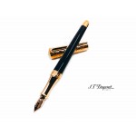 法國 S.T. DUPONT 都彭 LIBERTE 系列 PINK GOLD/BLACK 黑色玫瑰金蓋 14K鋼筆