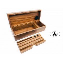 小品雅集 獨家訂製 雙層胡桃木筆盒