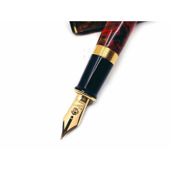 美國 Wahl-Eversharp DECOBAND 飾環系列 Oversized 14K金 氣壓上墨 鋼筆（FLAMENCO）