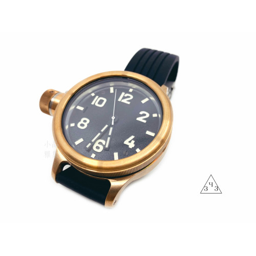 俄羅斯 ЗЧЗ 日拉鬥烏 藍寶石水晶玻璃 小型機械式 自動/手動上鍊 水鬼錶（銅53mm）