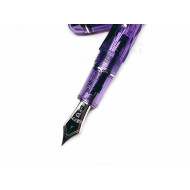 白金 #3776 2020限定3776支 富士旬景 紫雲 銀夾銀尖 14K金 鋼筆