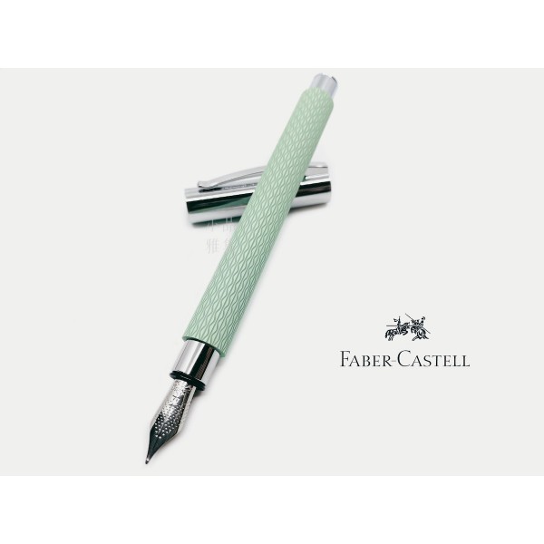 德國 Faber-Castell 輝柏 Ambition 成吉思汗 印度繩紋 繩紋飾 鋼筆（薄荷綠）