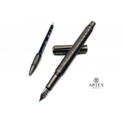 ARTEX 雅特仕 心經鋼筆/鋼珠筆 雙用替換超值組-霧黑