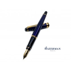 法國 Waterman Expert 新權威系列 18K金 鋼筆（深藍漆金夾）