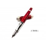 義大利 AURORA 100週年限量款 純銀 紅色 18K 鋼筆