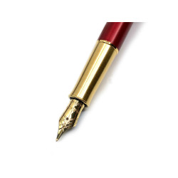 派克 Parker 新款Sonnet 卓爾系列 紅桿金夾 鋼筆（18K金尖）