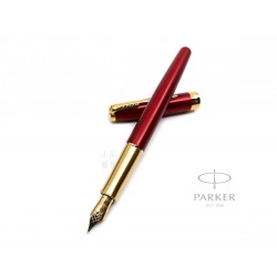 派克 Parker 新款Sonnet 卓爾系列 紅桿金夾 鋼筆（18K金尖）
