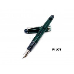 日本 PILOT 百樂 Custom 74 透明桿14K 鋼筆（綠）