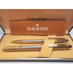 =庫存新筆= SHEAFFER 西華TARGA 1007 鍍金 格紋 14K USA製 鋼筆/原子筆 =庫存新筆= SHEAFFER 西華TARGA 1007 鍍金 格紋 14K USA製 鋼筆/原子筆