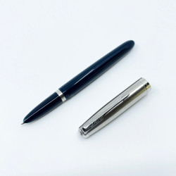 派克 PARKER 51復刻 鋼筆 （藍桿銀蓋）