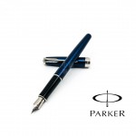 派克 Parker 新款Sonnet 卓爾系列 不鏽鋼尖款 鋼筆（霧藍白夾）