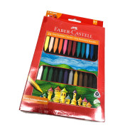 德國 FABER-CASTELL 輝柏 握得住可擦拭蠟筆24色 （122924）