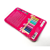 德國 FABER-CASTELL 輝柏 12色三角點鑽色鉛筆禮盒組(201737) 德國 FABER-CASTELL 輝柏 12色三角點鑽色鉛筆禮盒組(201737)