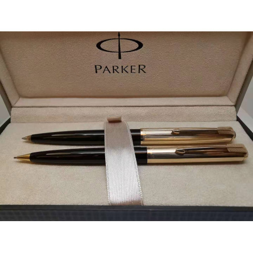 = 精美二手筆 = PARKER 派克 包12K金蓋  0.9mm 旋轉出芯 鉛筆/原子筆