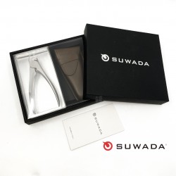 日本 手工SUWADA 經典不鏽鋼 腳指甲鉗 皮革收納禮盒組