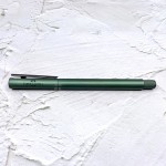 德國 Faber-Castell 輝柏 NEO 髮絲紋袖珍型 鋼筆 橄欖綠（146150/146151）