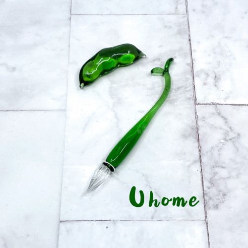 Uhome 佑鴻工藝 純手工 玻璃沾水筆 豆芽系列 E款(幼豆芽)