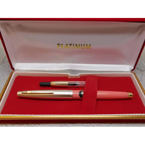 =庫存新品= 白金牌 60年代 地球標 P60 14K (珊瑚粉銀蓋）