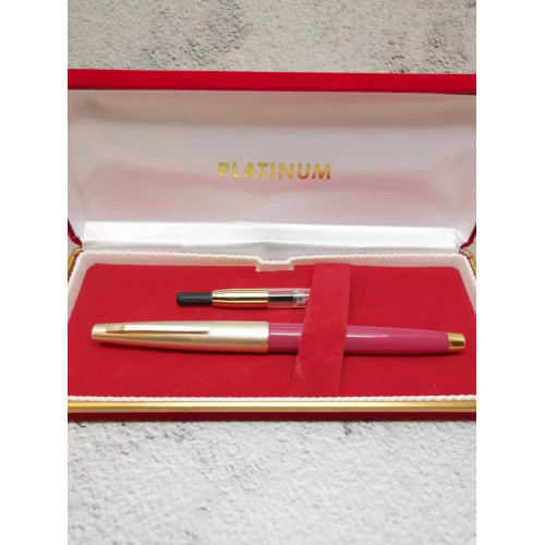 =庫存新品= 白金牌 60年代 地球標 P60 14K (桃紅 銀蓋平頂）