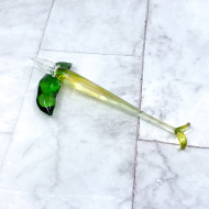 Uhome 佑鴻工藝 純手工  玻璃沾水筆 豆芽系列 D款(黃綠豆芽) Uhome 佑鴻工藝 純手工  玻璃沾水筆 豆芽系列 D款(黃綠豆芽)