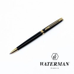 法國 Waterman 雋雅系列 原子筆（黑桿金夾）