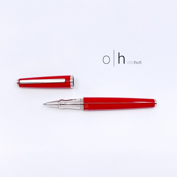 德國 OTTO HUTT 奧托赫特 時尚絨 | Design06 焰紅袍 亮面 鋼珠筆