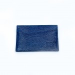 德國 Montblanc 萬寶龍 4810 Westside 真皮 水波紋 信用卡夾 藍色（118660） 