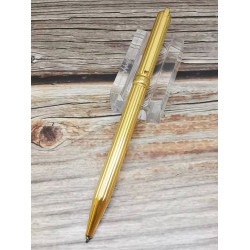 = 中古品 = 都彭 GATSBY 鍍金 經典直紋原子筆  = 中古品 = 都彭 GATSBY 鍍金 經典直紋原子筆
