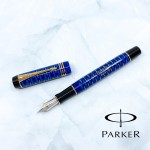 派克 Parker Duofold Centenial 世紀版大多福18K鋼筆 2021百年紀念限定款（蔚藍金夾）