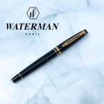 法國 Waterman Expert 新權威系列 18K金 鋼筆（麗黑金夾）