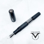 義大利 Visconti Homo Sapiens Crystal Dream Black 智人 火山熔岩 18K 鋼筆 黑夾黑尖 （新款透明觀墨窗）