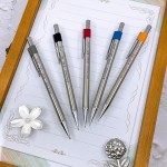 日本 PLATINUM 白金 M-100  按壓式 不鏽鋼筆桿 自動鉛筆 （五種規格可選） 