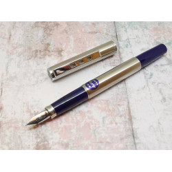 = 庫新品=  老白金  不鏽鋼桿 PMB-4000  中細字 鋼筆 