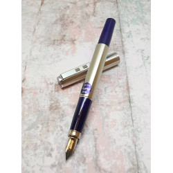 = 庫新品=  老白金  不鏽鋼桿 PMB-4000  中細字 鋼筆 