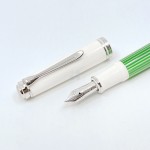 德國 Pelikan 百利金 M605 green white 14K金 綠條鋼筆（白蓋）