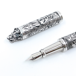 法國 S.T. DUPONT 都彭  Tattoo Rhodium Dragon 龍 刺青限量系列 14K金 鋼筆 法國 S.T. DUPONT 都彭  Tattoo Rhodium Dragon 龍 刺青限量系列 14K金 鋼筆