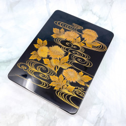 『 古物 』 金菊  蒔繪漆器   十入筆盒   『 古物 』 金菊  蒔繪漆器   十入筆盒