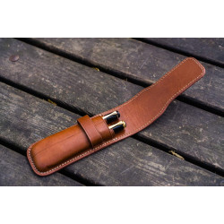 土耳其 Galen Leather 蓋倫皮革 2支入 上掀式 筆套(深棕色)  土耳其 Galen Leather 蓋倫皮革 2支入 上掀式 筆套(深棕色)