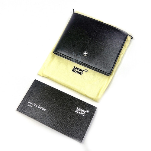 德國 Montblanc 萬寶龍 六卡 真皮 短夾 皮夾（14548）