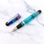 臺灣 OPUS 88 製筆精基  迷你袖珍鋼筆 （藍紫色系條紋）