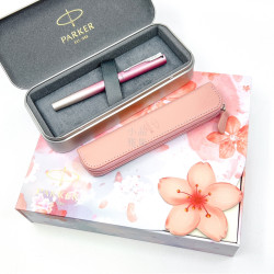 派克Parker Vector 新威雅系列 櫻花特別款 鋼筆/鋼珠筆 兩用 筆套禮盒 （櫻花粉）